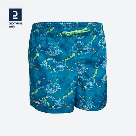 迪卡侬儿童短裤沙滩裤泳裤宝宝儿童男童沙滩裤海边游泳裤速干KIDK图片