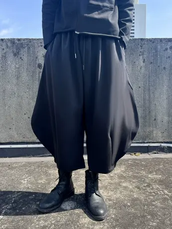 设计感小众山本耀司暗黑风宽松阔腿九分灯笼裤男女夏季薄款哈伦裤商品大图