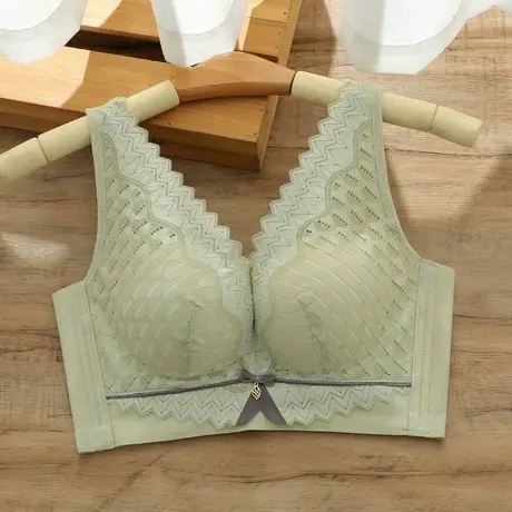 调整型收副乳内衣女士小胸聚拢无钢圈胸罩背心式文胸加厚中年妈妈图片