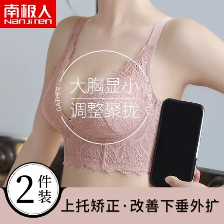 性感内衣女夏季薄款大胸显小无钢圈上托聚拢防垂下纯欲少女文胸罩商品大图