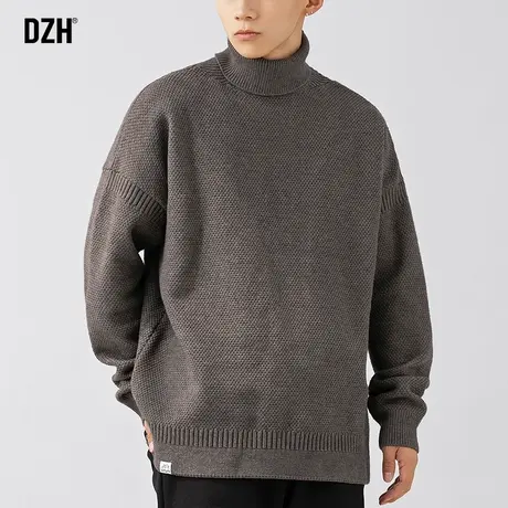 男士可翻高领毛衣男冬季2023新款潮牌青少年秋冬款内搭针织打底衫商品大图