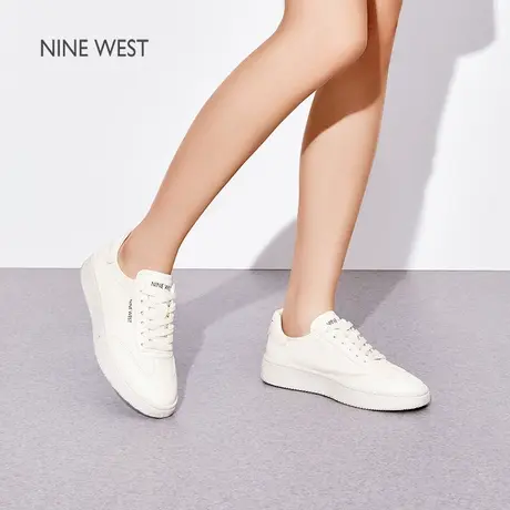 Nine West/玖熙厚底小白鞋女2025夏季新款透气百搭软底运动休闲鞋图片