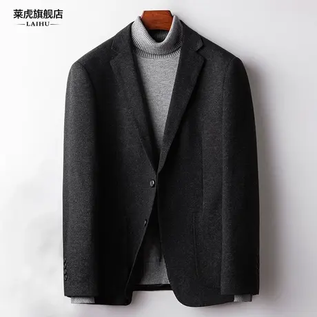 秋冬季呢子休闲西服男士上衣修身韩版潮流商务单件小西装男装外套商品大图