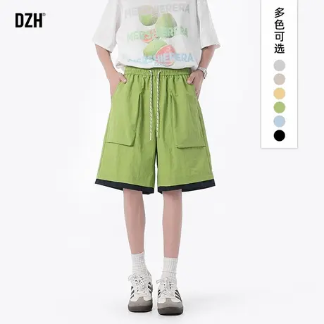 男士冰丝裤子男2025夏季休闲五分裤子薄款运动裤松紧裤衩短裤男款商品大图
