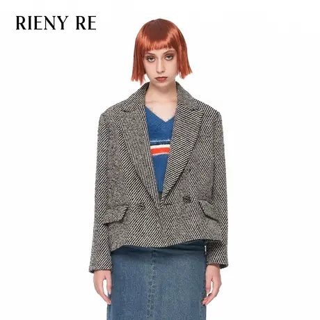RIENYRE西装外套女2023秋冬新款今年流行职业小西服通勤气质外套商品大图