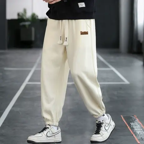 裤子男士夏款潮牌直筒宽松速干春秋季休闲裤新款百搭束脚运动卫裤商品大图