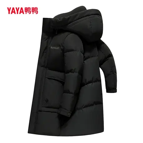 鸭鸭羽绒服男2023年冬季中长款连帽韩版时尚休闲帅气保暖外套C图片