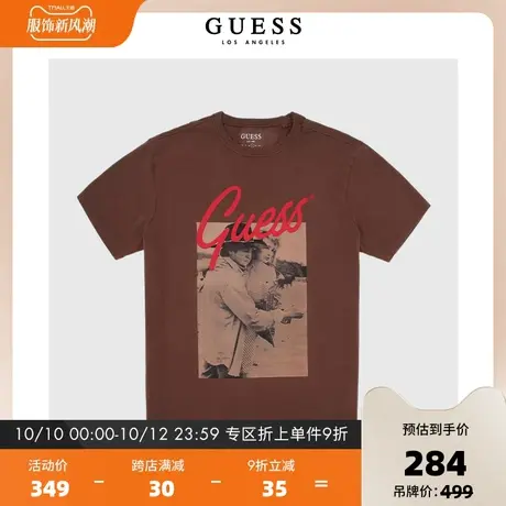 GUESS男士街头涂鸦圆领舒适短袖T恤-M2BI0SKA260商品大图