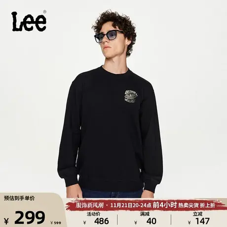 Lee舒适版圆领飞碟星球图案印花男长袖卫衣休闲潮流LMT007098204图片