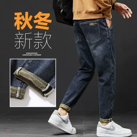 秋冬季牛仔长裤男士宽松直筒春季2024新款新塘休闲裤男裤子春秋款商品大图
