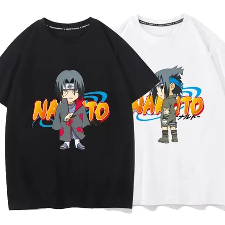 火影忍者衣服动漫周边宇智波鸣人佐助卡卡西T恤男女短袖打底衫TEE商品大图