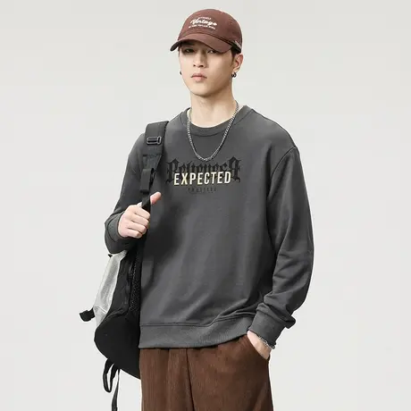 时尚休闲潮牌秋季男装潮流印花男士长袖春秋款高档男士休闲卫衣图片