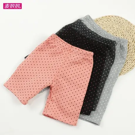 冬季保暖女童加绒三分短裤童装裤子五分中裤舞蹈配裙安全裤棉白色图片