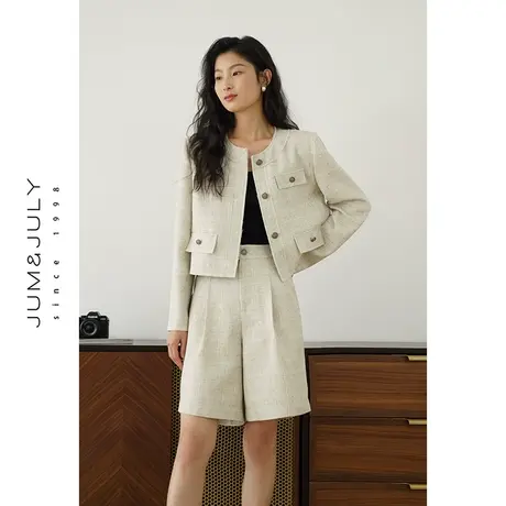 嘉茱莉早春新款小香风外套女设计感小香风套装短款上衣女士短外套商品大图