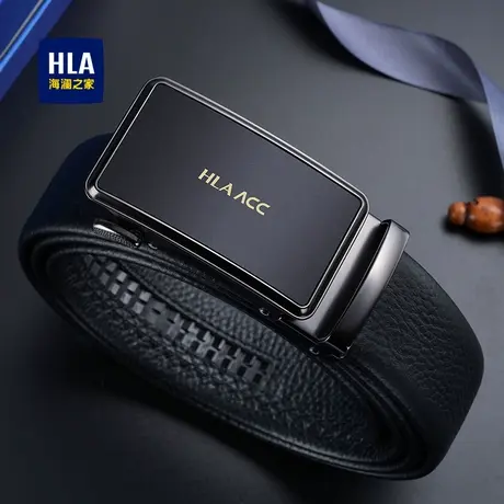 HLA/海澜之家男士皮带真皮正品自动扣腰带品牌生日礼物送男友爸爸商品大图