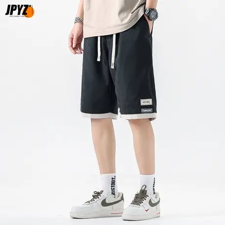 美式高街直筒五分裤子男款夏季薄款复古休闲短裤潮牌宽松直筒裤商品大图