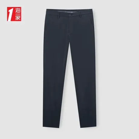海一家舒适休闲长裤2024年夏季新款简约青年中腰男士休闲裤商品大图