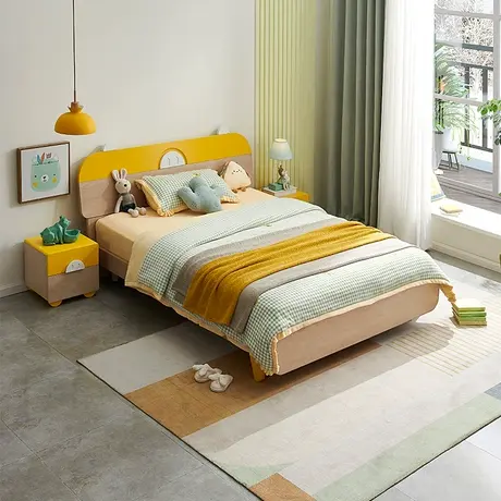 门店全友家居儿童床男孩床公主床 现代简约板式床1.2米1.5m床TJ图片