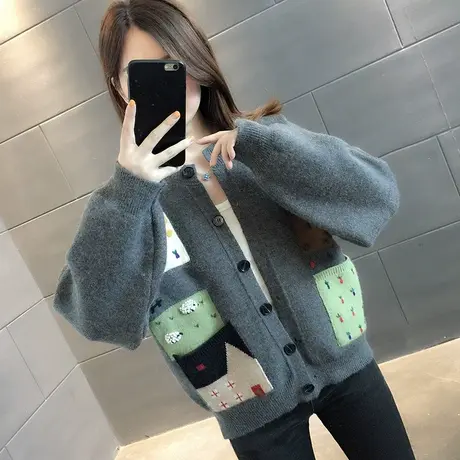 毛衣2023年新款女装秋冬季秋款秋装女士针织开衫宽松百搭外穿爆款图片