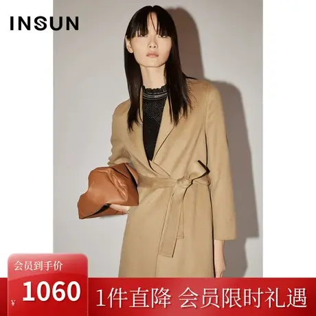 [高支羊毛]恩裳COVER2022冬季经典长款正肩收腰羊毛毛呢大衣图片