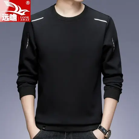 秋季圆领卫衣男春秋款男装潮牌男款大码2023新款男士上衣长袖T恤商品大图