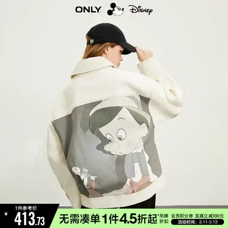 ONLY冬季DISNEY匹诺曹联名长袖牛仔外套女|123154011图片