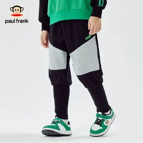 大嘴猴童装男童春秋针织长裤2023新款中大童舒适运动休闲缩脚裤潮商品大图