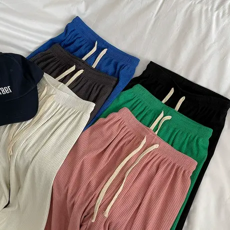 黑色阔腿裤女春秋季小个子垂感直筒裤女夏高腰2023年新款运动裤子图片