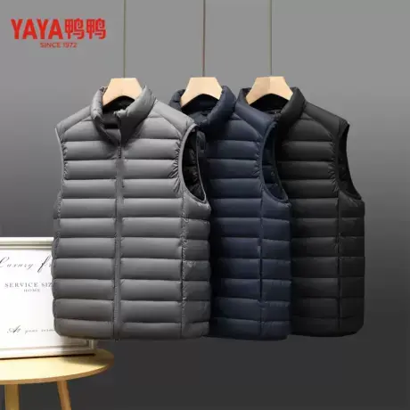 YAYA/鸭鸭男装羽绒马甲轻薄轻便2024年新款时尚百搭保暖过冬舒适图片