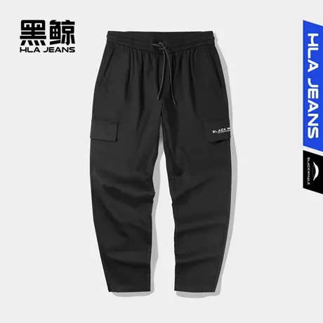 黑鲸HLAJEANS海澜之家旗下潮牌宽松直筒休闲裤男多口袋工装裤男商品大图