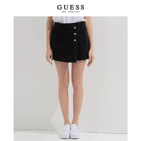 GUESS 女士通勤极简牛仔短裤-Q2GD598105Z商品大图