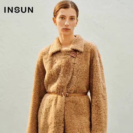 INSUN恩裳线上专选秋季廓形短款小翻领羊毛外套商品大图