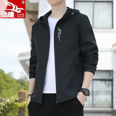 男士外套春秋季2023新款青年短款户外防风潮牌休闲冲锋衣夹克男款商品大图