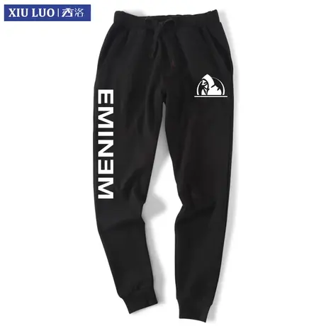 秀洛痞子阿姆eminem埃米纳姆裤子男休闲运动裤加绒说唱卫裤男图片