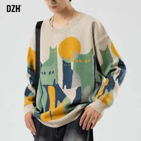 男生圆领针织毛衣男冬季加厚日系内搭打底衫上衣2024新款保暖线衣商品大图