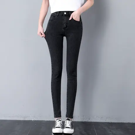 加绒牛仔裤女2023年冬季新款外穿超高腰加厚保暖紧身裤显瘦长裤子商品大图