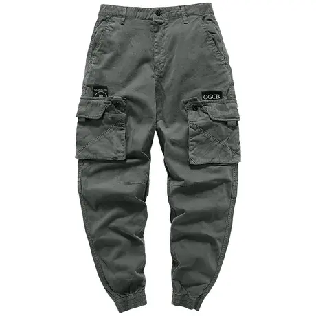 VIP多口袋工装裤男士休闲裤潮牌宽松百搭束脚裤日系复古小脚长裤商品大图