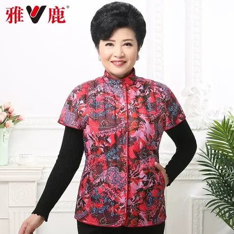 雅鹿羽绒马甲女轻薄款中老年马夹内胆修身冬季羽绒服正品休闲外套商品大图
