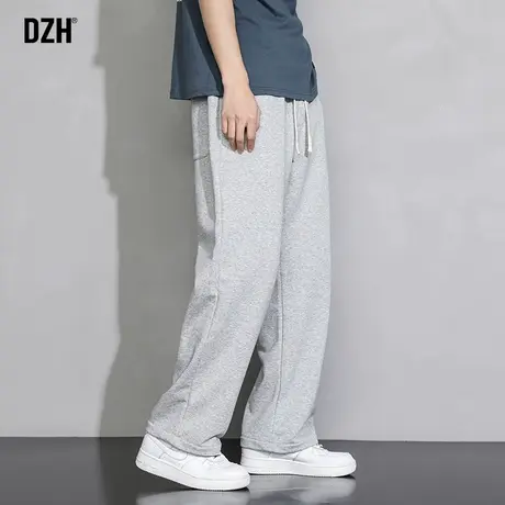 男士灰色运动裤男春秋季直筒裤子ins潮百搭2023新款卫裤宽松秋季商品大图