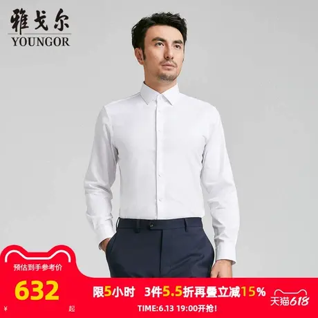 【商场同款】雅戈尔男士长袖衬衫春秋新款官方商务休闲长袖衬衫男商品大图