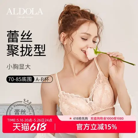 雅黛丽内衣女小胸显大平胸专用胸罩蕾丝性感调整型聚拢无钢圈文胸商品大图