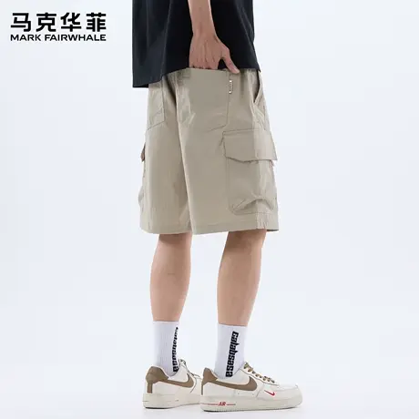 马克华菲工装短裤男夏季透气休闲裤子2025新款男士运动五分裤子X商品大图