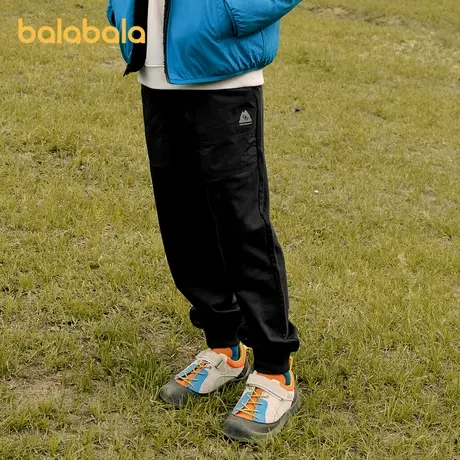 bp巴拉巴拉运动2024秋季男女儿童运动裤抗菌弹力透气户外束脚长裤商品大图