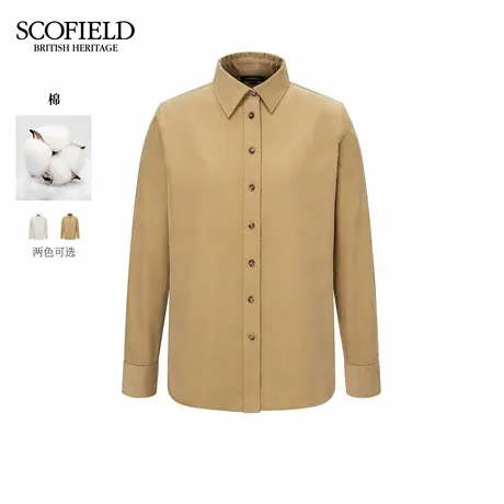 【棉100%】Scofield女装简约复古灯芯绒衬衫廓形衬衣2025秋季新品商品大图