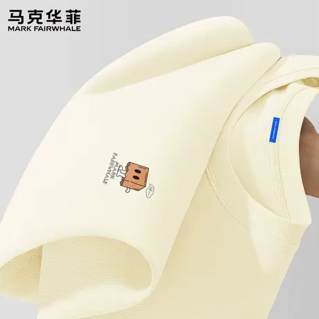 马克华菲纯棉长袖男士t恤春秋款男装2025新款宽松休闲打底衫男潮X图片