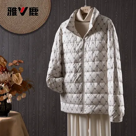 雅鹿冬季官方正品女立领保暖韩版加厚修身显瘦羽绒服轻薄款外套图片