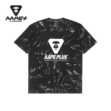 AAPE+运动男装春夏猿颜潮流印花迷彩扎染潮流休闲短袖T恤0976XXI商品大图