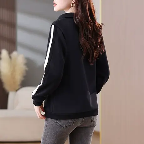 半拉链加绒卫衣女秋冬2023新款爆款衣服高级感超好看独特别致套头图片