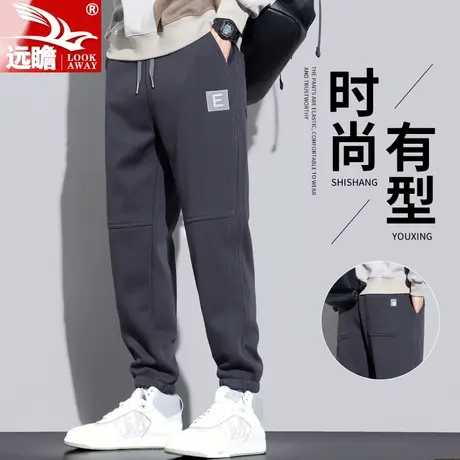 男士休闲裤秋季卫裤韩版束脚运动裤男春秋款宽松工装长裤子男潮牌商品大图
