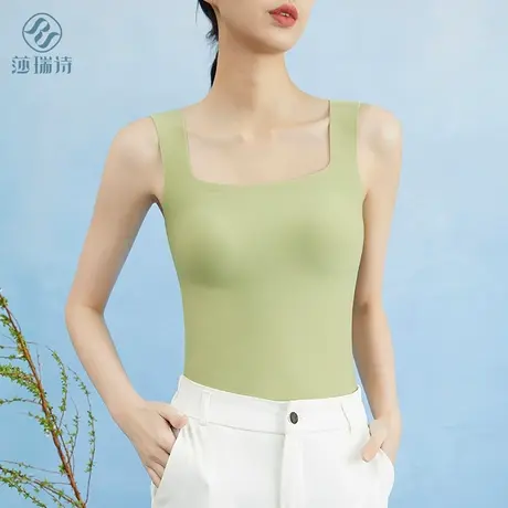 背心小吊带女内搭带胸垫打底美背文胸一体式抹胸内衣夏季外穿上衣商品大图